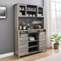Meuble de Bar/Café de Ferme, Bahut de Rangement de Cuisine avec Porte Coulissante Façon Grange