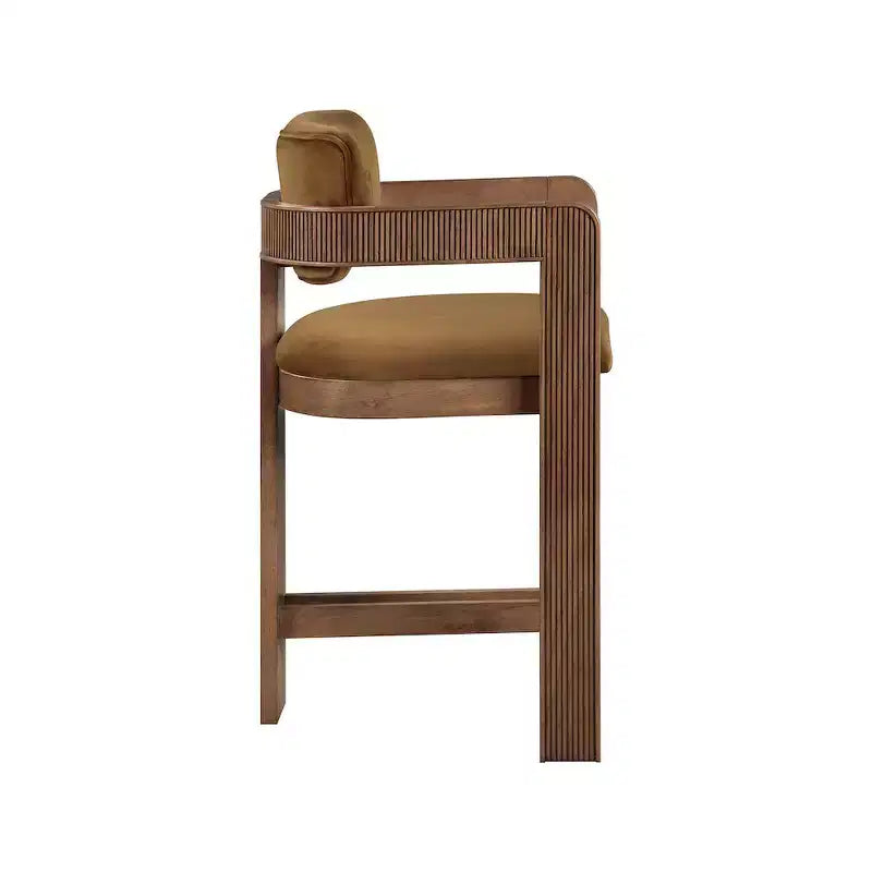 Tabouret en velours Ultra Luxe Saddle