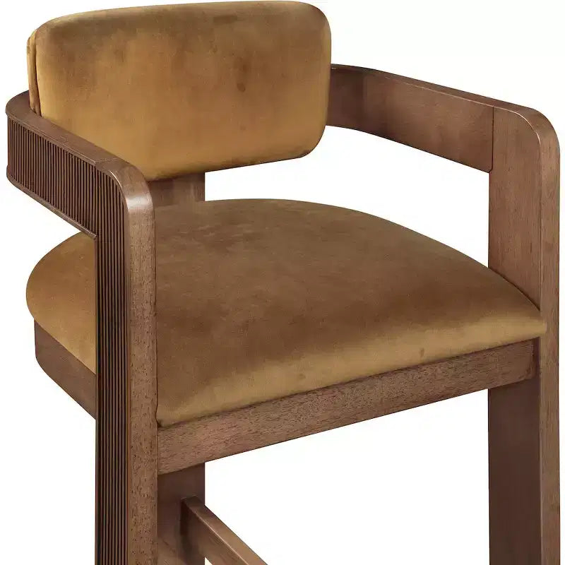 Tabouret en velours Ultra Luxe Saddle