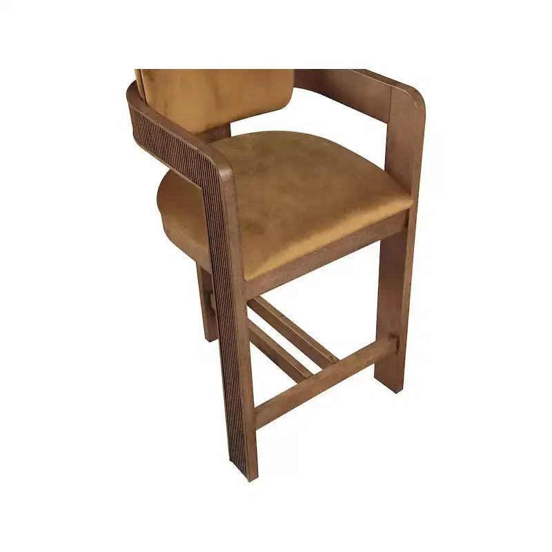 Tabouret en velours Ultra Luxe Saddle