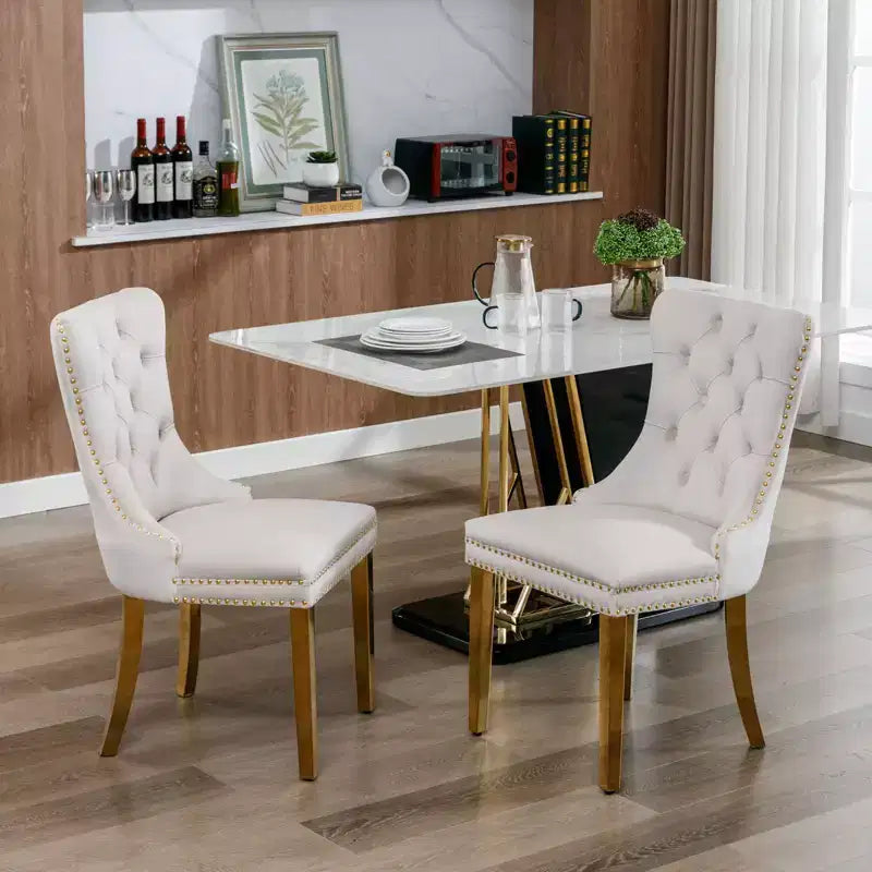 Chaises de salle à manger modernes et confortables, chaises de cuisine en velours capitonné