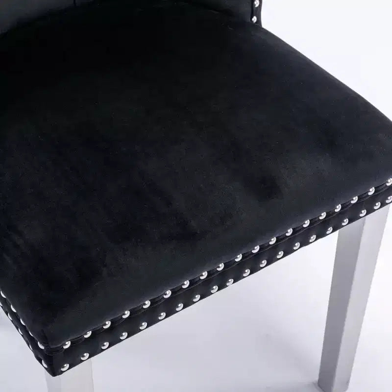 Chaises de salle à manger modernes et confortables, chaises de cuisine en velours capitonné