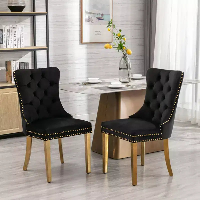 Chaises de salle à manger modernes et confortables, chaises de cuisine en velours capitonné