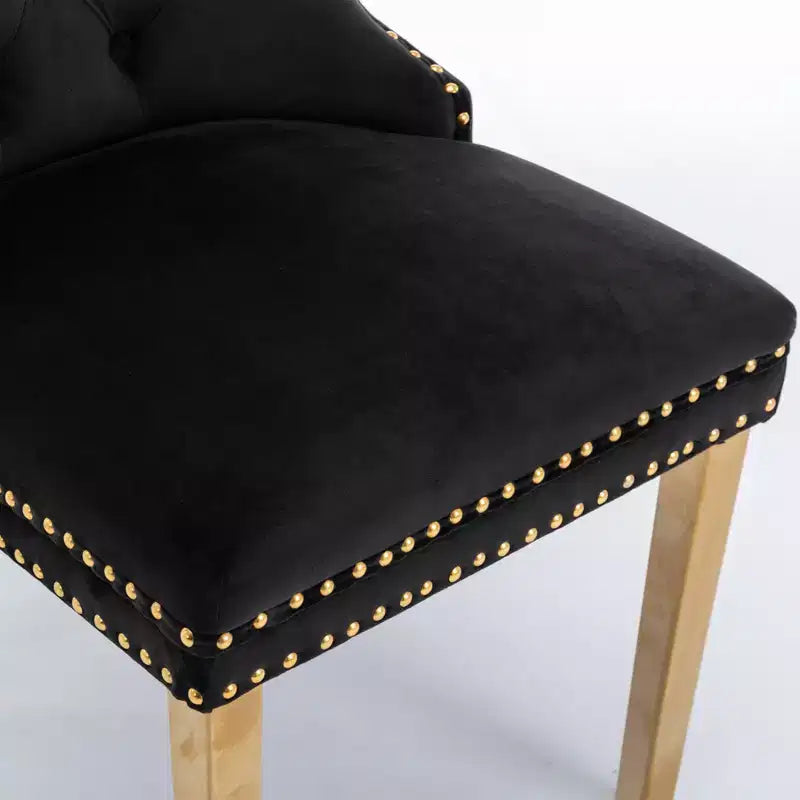 Chaises de salle à manger modernes et confortables, chaises de cuisine en velours capitonné