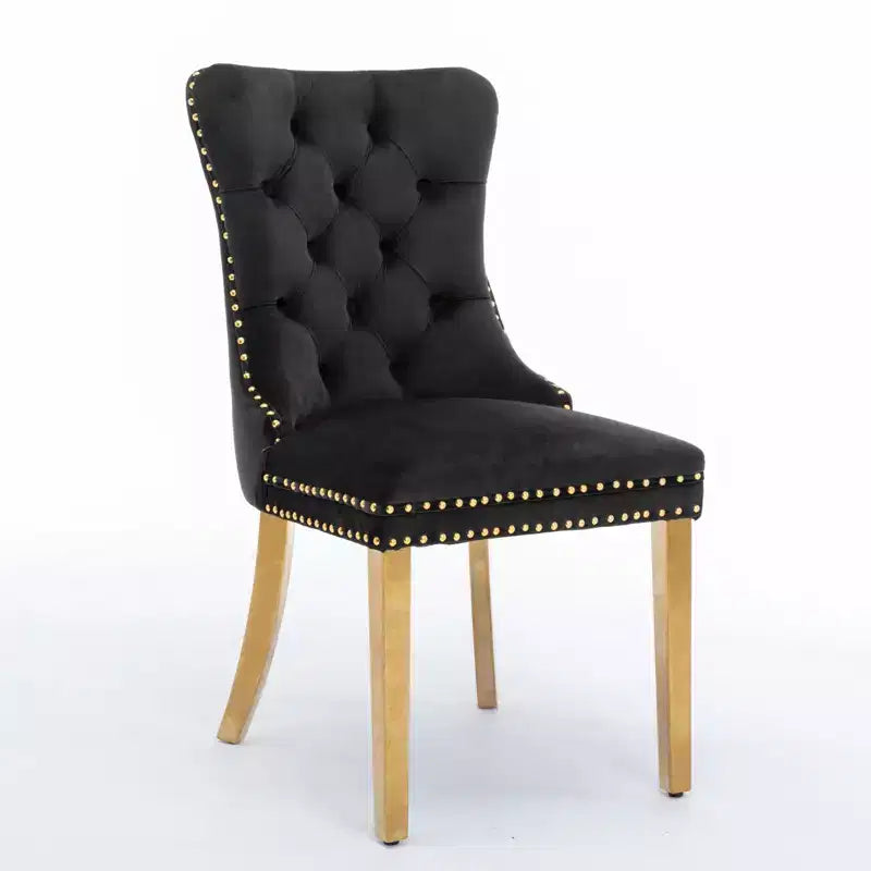 Chaises de salle à manger modernes et confortables, chaises de cuisine en velours capitonné