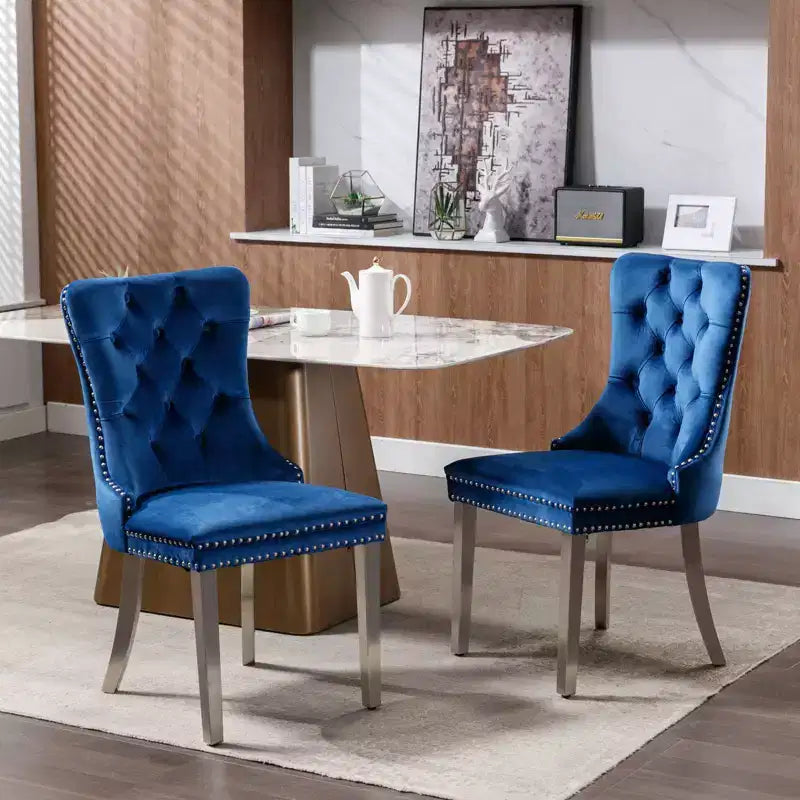 Chaises de salle à manger modernes et confortables, chaises de cuisine en velours capitonné