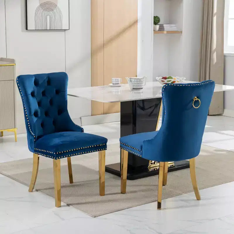Chaises de salle à manger modernes et confortables, chaises de cuisine en velours capitonné