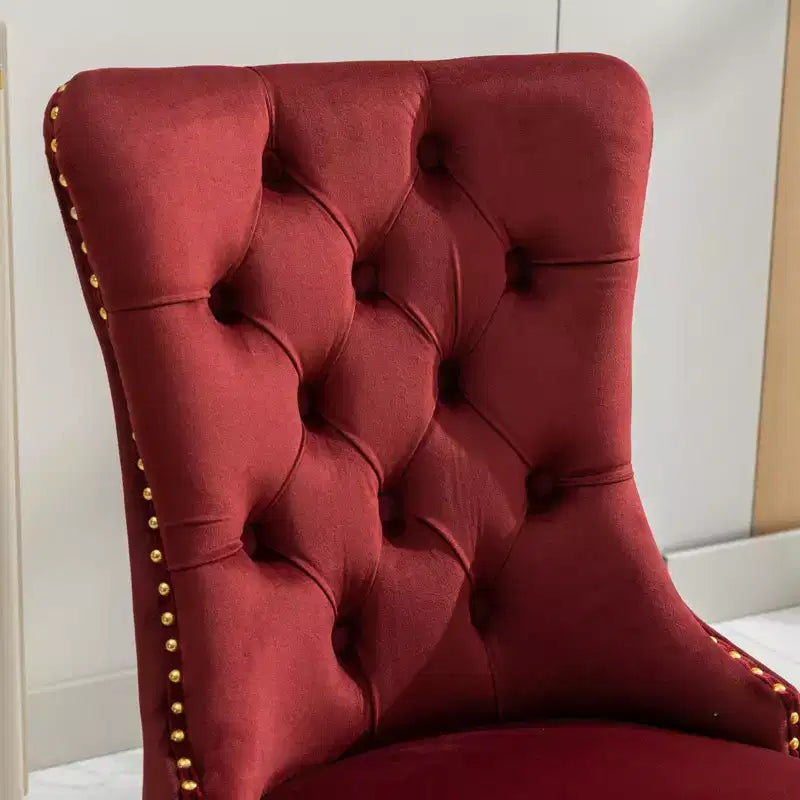 Chaises de salle à manger modernes et confortables, chaises de cuisine en velours capitonné