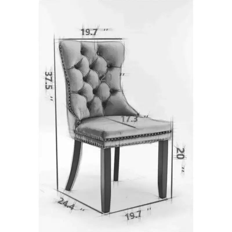 Chaises de salle à manger modernes et confortables, chaises de cuisine en velours capitonné