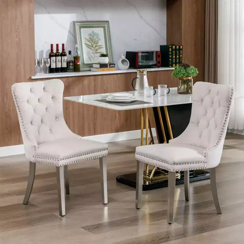 Chaises de salle à manger modernes et confortables, chaises de cuisine en velours capitonné