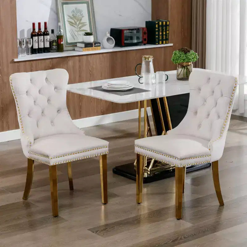 Chaises de salle à manger modernes et confortables, chaises de cuisine en velours capitonné