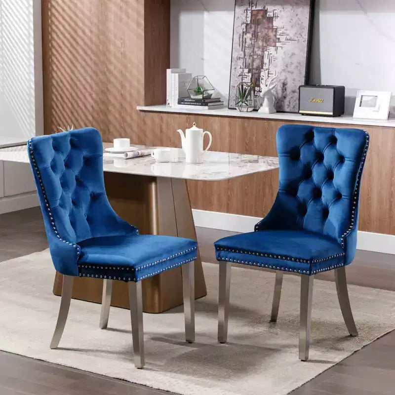 Chaises de salle à manger modernes et confortables, chaises de cuisine en velours capitonné