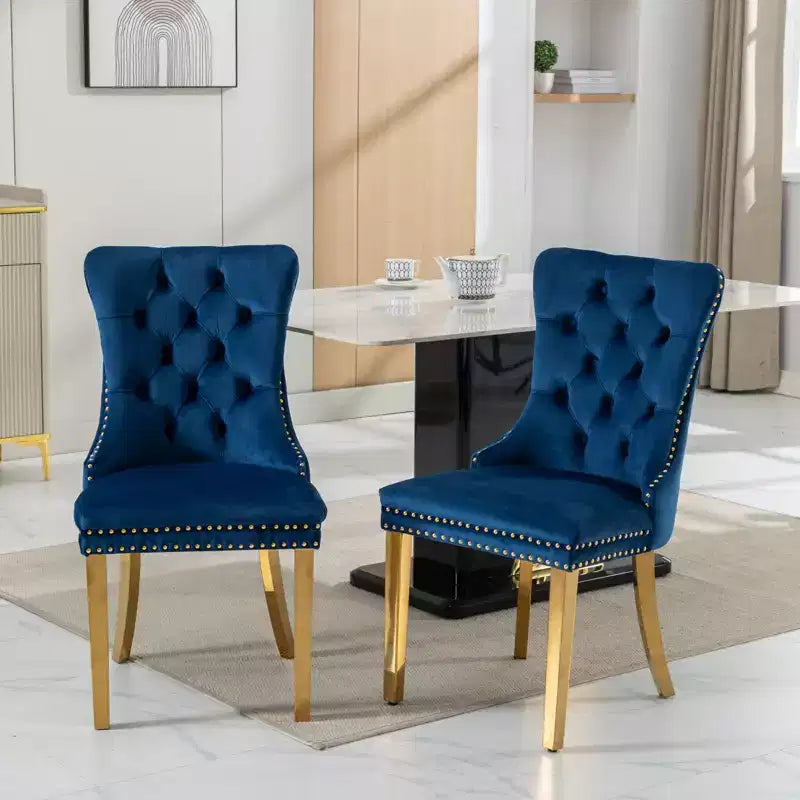 Chaises de salle à manger modernes et confortables, chaises de cuisine en velours capitonné
