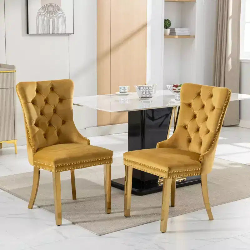Chaises de salle à manger modernes et confortables, chaises de cuisine en velours capitonné