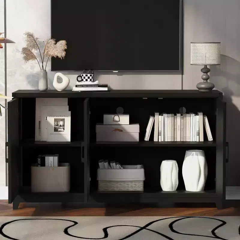 Meuble TV moderne pour téléviseurs jusqu'à 65 pouces, console multimédia pour centre de divertissement