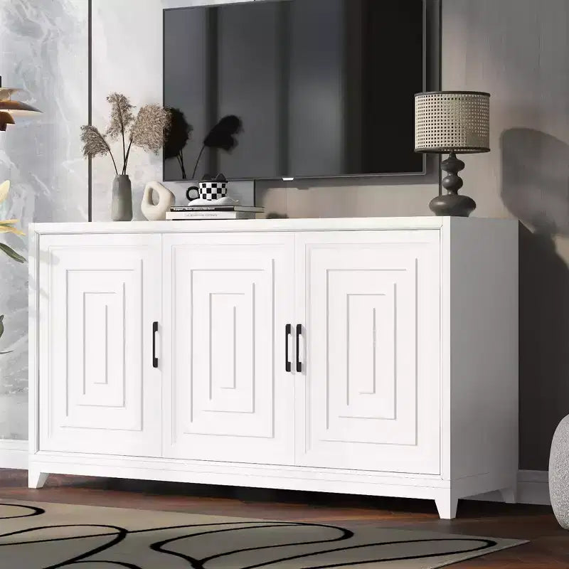 Meuble TV moderne pour téléviseurs jusqu'à 65 pouces, console multimédia pour centre de divertissement