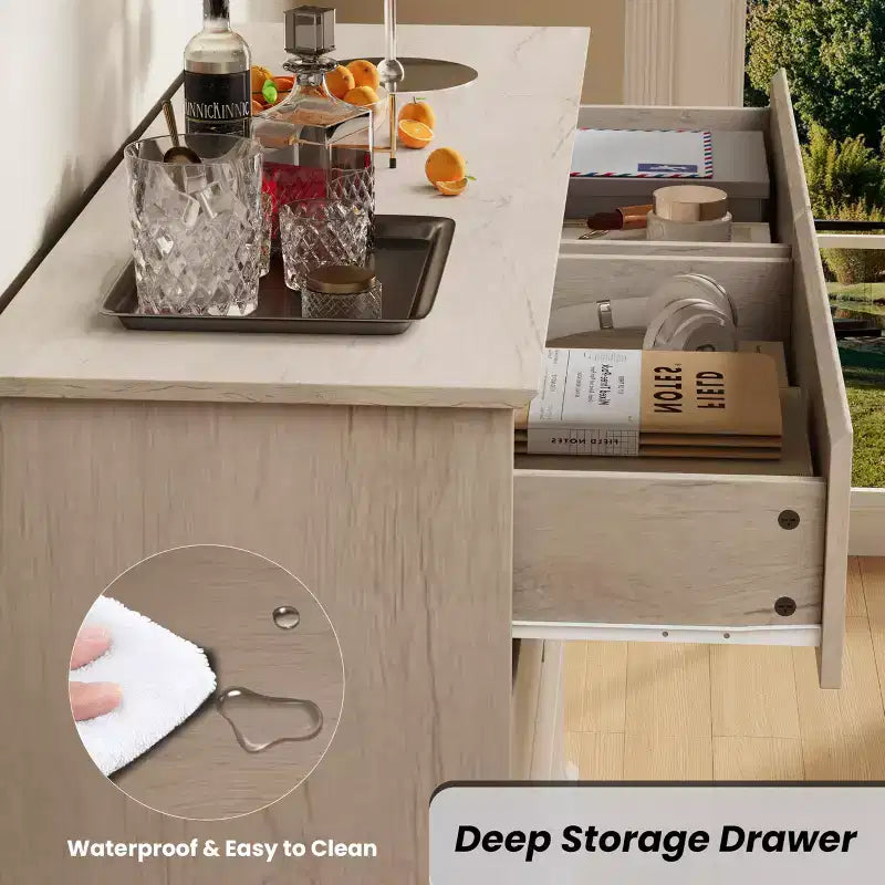 Commode de chambre à 8 tiroirs, commode de rangement avec tiroirs profonds