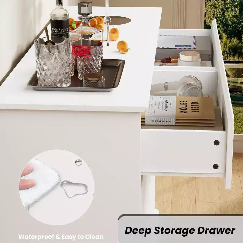 Commode de chambre à 8 tiroirs, commode de rangement avec tiroirs profonds