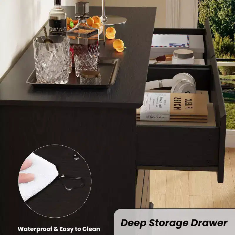 Commode de chambre à 8 tiroirs, commode de rangement avec tiroirs profonds