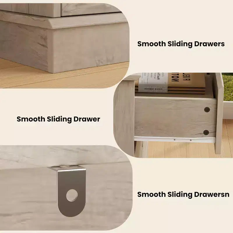 Commode de chambre à 8 tiroirs, commode de rangement avec tiroirs profonds