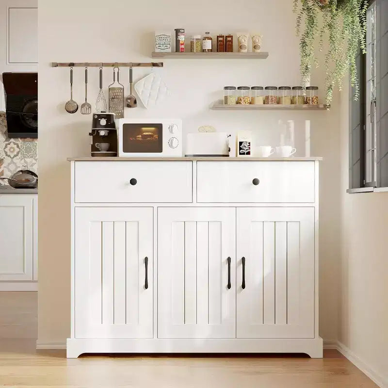 Meuble de Rangement Pratique, Buffet D'appoint avec Espace de Rangement