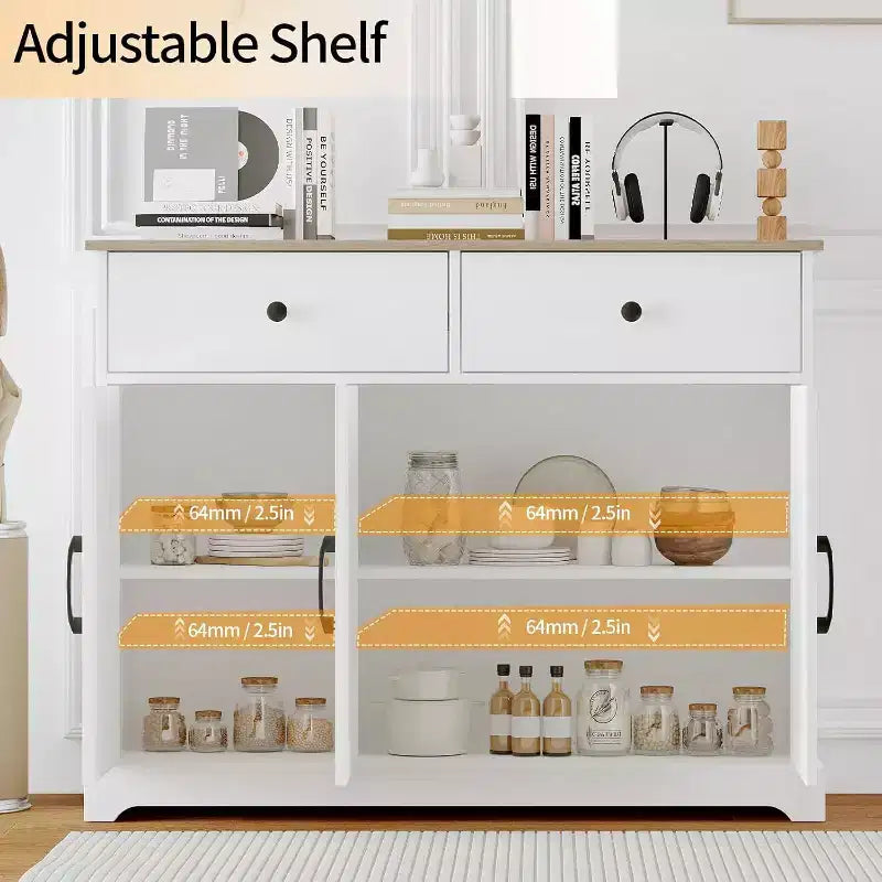 Meuble de Rangement Pratique, Buffet D'appoint avec Espace de Rangement