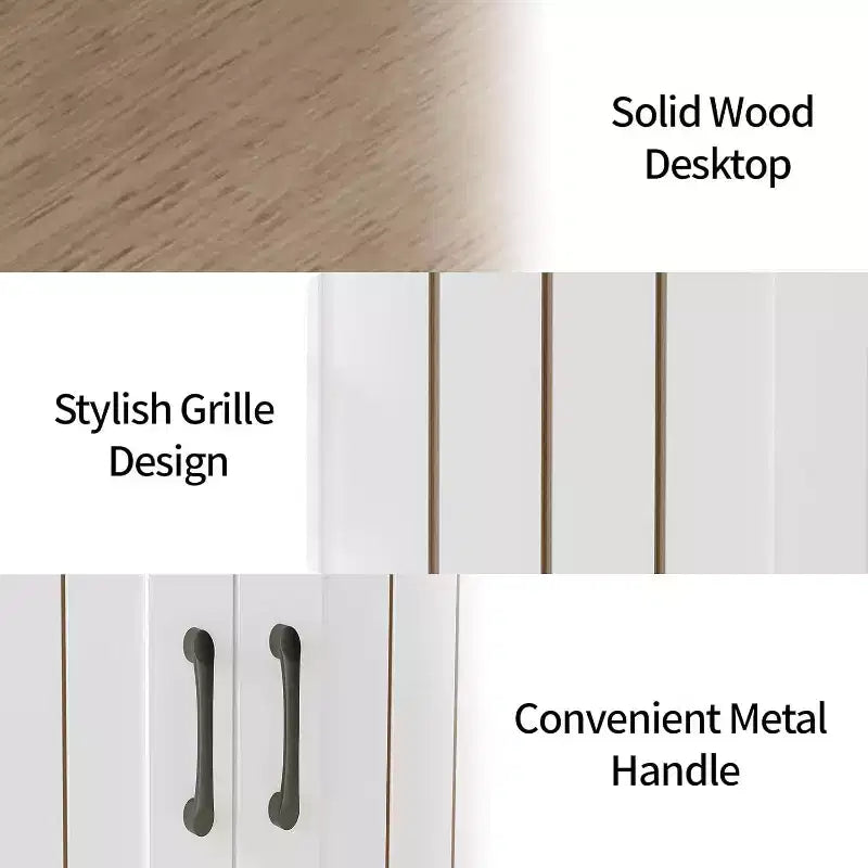 Meuble de Rangement Pratique, Buffet D'appoint avec Espace de Rangement