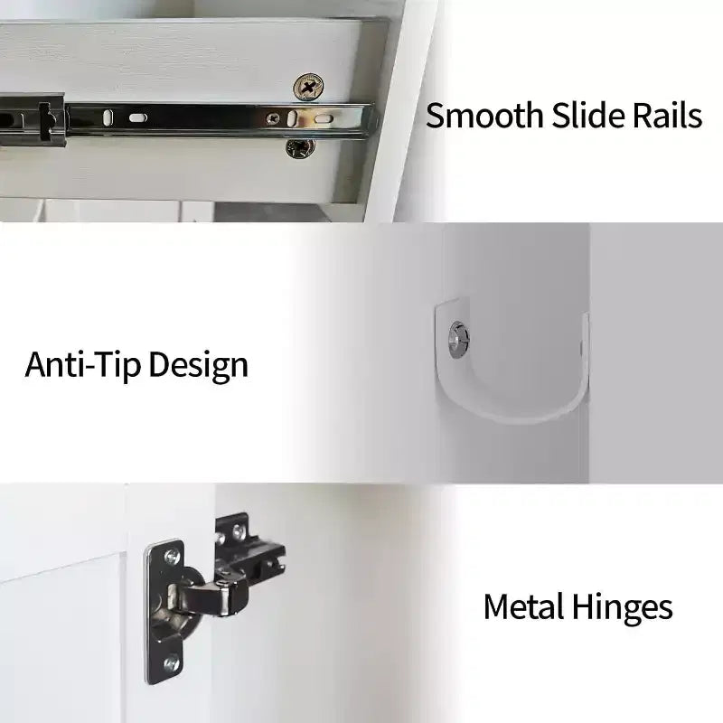 Meuble de Rangement Pratique, Buffet D'appoint avec Espace de Rangement