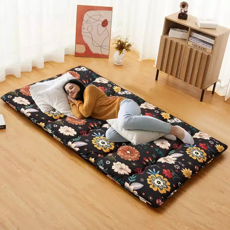 Matelas de sol futon japonais jumeau, tapis de couchage pliable