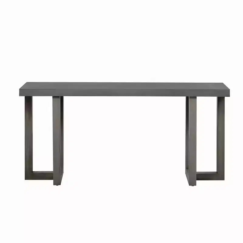 Console avec pieds en bois massif, Table d'entrée élégante avec plateau épais