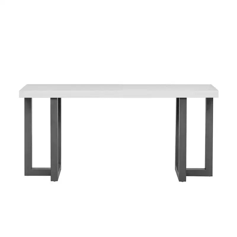 Console avec pieds en bois massif, Table d'entrée élégante avec plateau épais