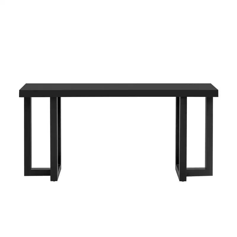 Console avec pieds en bois massif, Table d'entrée élégante avec plateau épais