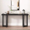 Okak 63IN Minimalism Console Table with Solid Wood Legs, Elegent Entryway Table with Thick Tabletop, Hallway Table for Living Room, Bedroom