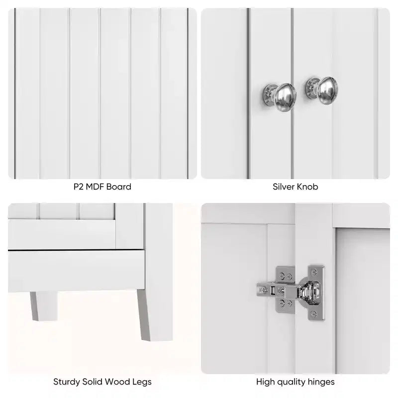 Meuble de rangement de salle de bain avec 2 portes, organisateur de rangement moderne