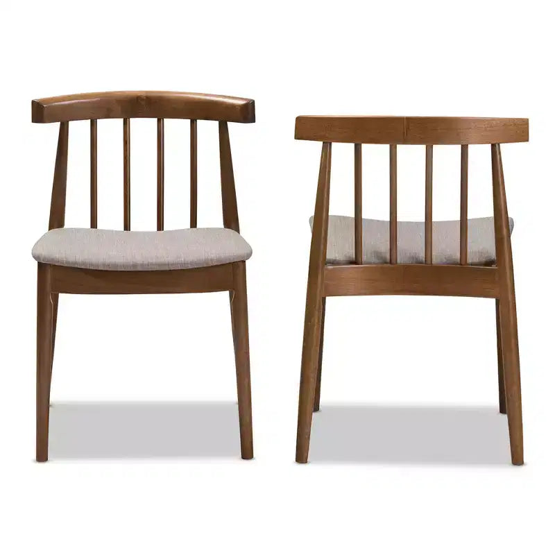 Chaises de salle à manger modernes en bois de noyer beige/marron