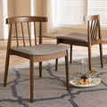 Chaises de salle à manger modernes en bois de noyer beige/marron