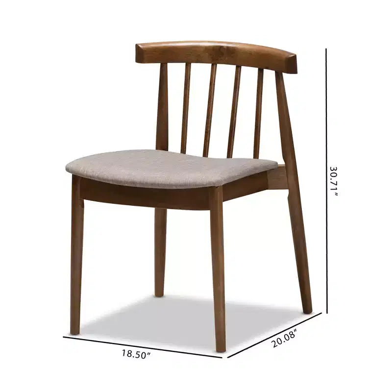 Chaises de salle à manger modernes en bois de noyer beige/marron