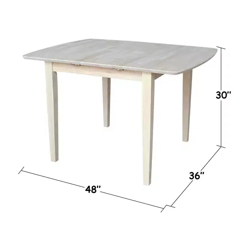 Table de salle à manger extensible avec pieds style papillon et shaker