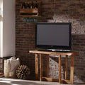 Meuble TV en bois massif à bord brut, acacia, finition non toxique