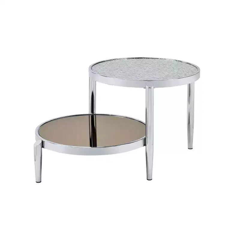 Acme Furniture Abbe Coffee Glass Table Chrome Finish