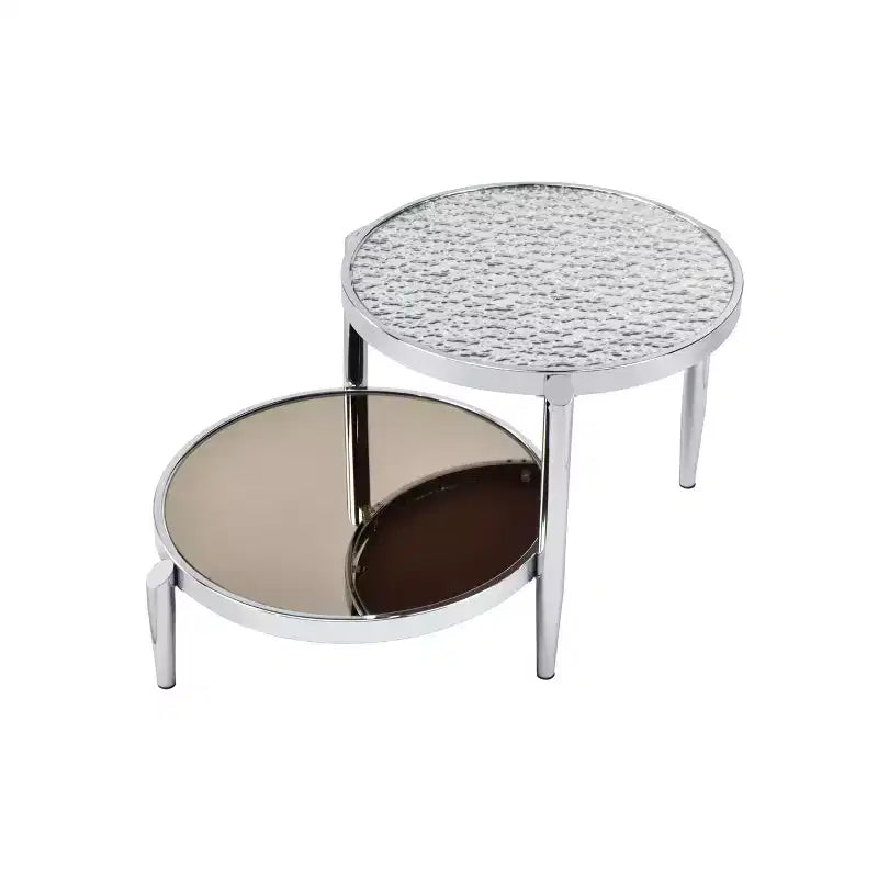 Table Basse en Verre Chromée