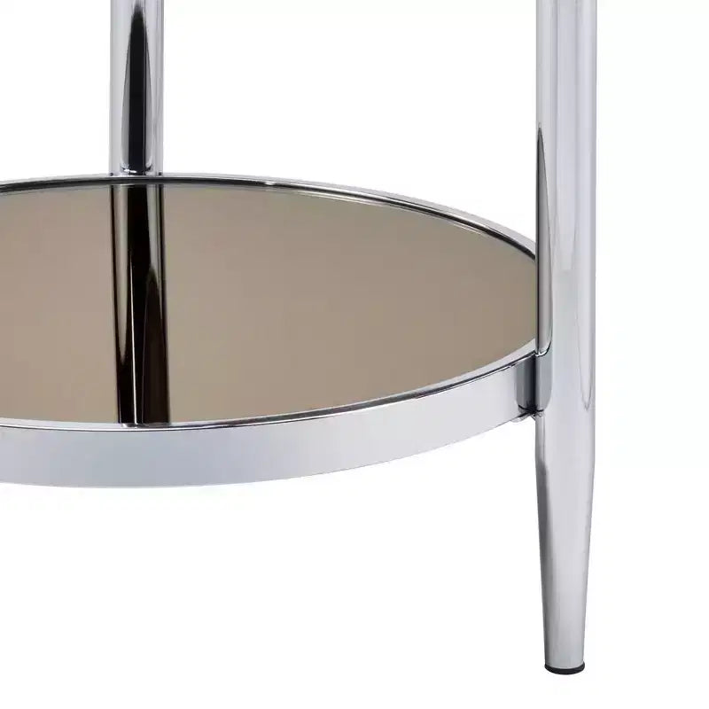 Table Basse en Verre Chromée