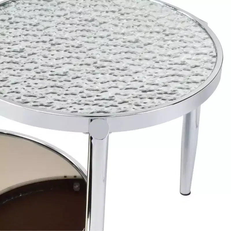 Table Basse en Verre Chromée
