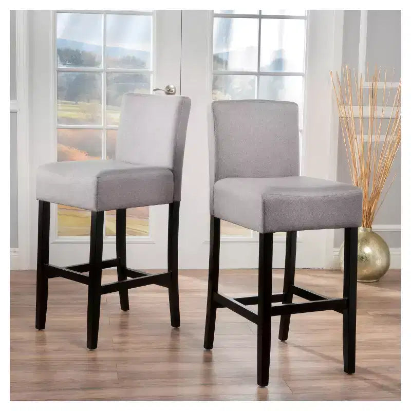 Tabouret de bar rembourré avec dossier, hauteur fixe