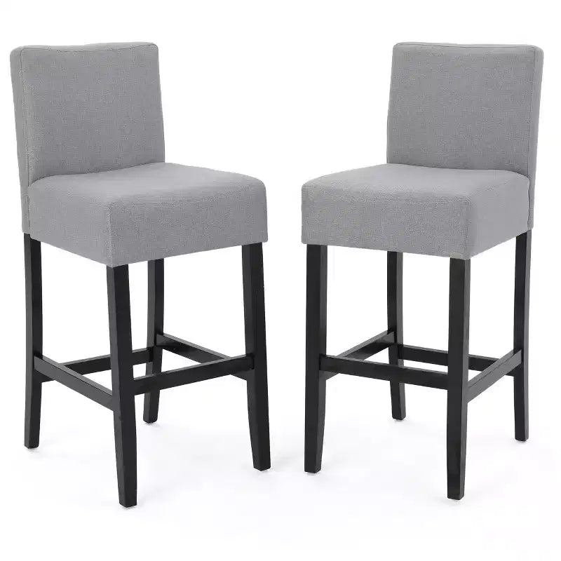 Tabouret de bar rembourré avec dossier, hauteur fixe