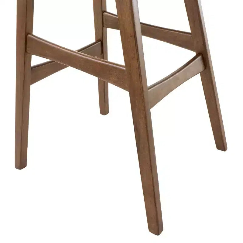 Tabouret de bar rembourré en bois d'hévéa