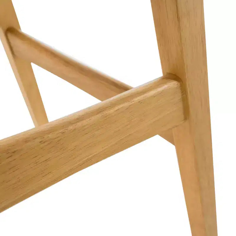 Tabouret de bar rembourré en bois d'hévéa