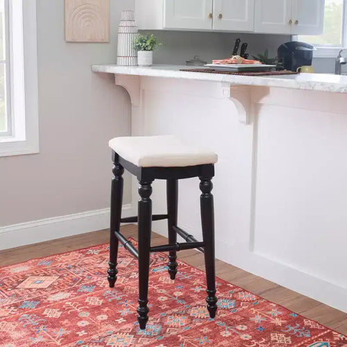 Tabouret de bar sans dossier en bois d'hévéa