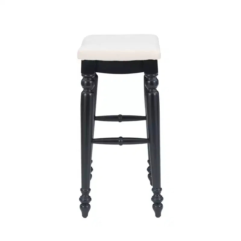 Tabouret de bar sans dossier en bois d'hévéa