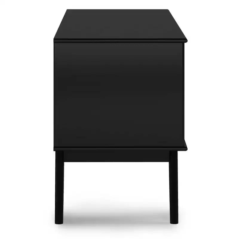 Meuble TV mi-siècle en bois massif pour téléviseurs jusqu'à 66